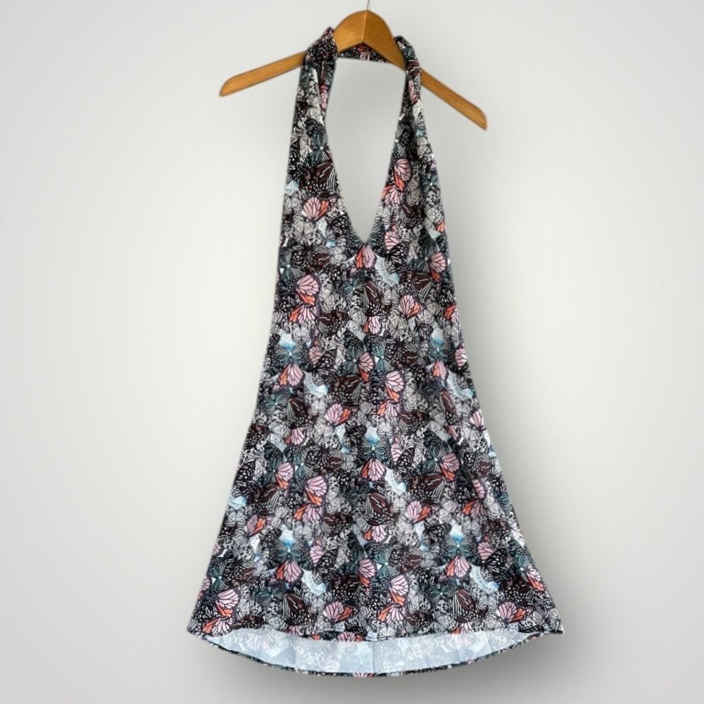 🎉5 for $45 🎉 NWT Sincerely Ours Halter Dress Butterfly Print Size S